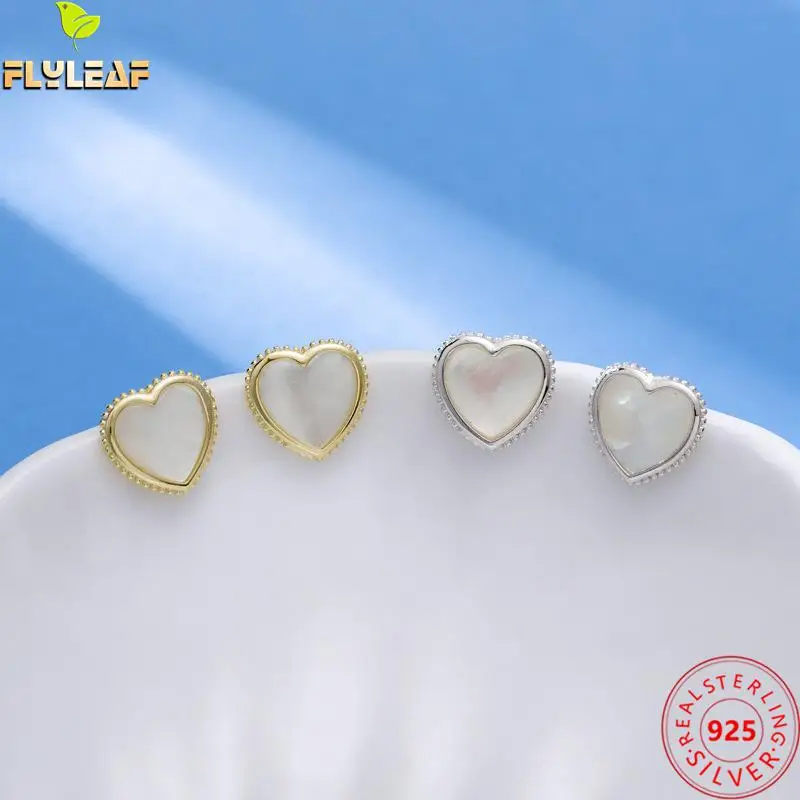 100% 925 Sterling Silver Stud Earrings For Women Gold Heart White Fritillary Shell Fine Jewelry Femme Earings Fashion Jewelry
100% 925 Sterling Silver Stud Earrings For Women Gold Heart White Fritillary Shell Fine Jewelry Femme Earings Fashion Jewelry