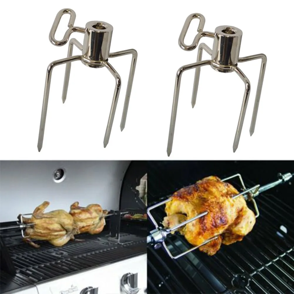 2pcs/set Rotisserie BBQ Forks Stainless Steel Spit BBQ Forks Charcoal Chicken Grill Rotisserie Meat Fork Camping Picnic Tool
2pcs/set Rotisserie BBQ Forks Stainless Steel Spit BBQ Forks Charcoal Chicken Grill Rotisserie Meat Fork Camping Picnic Tool