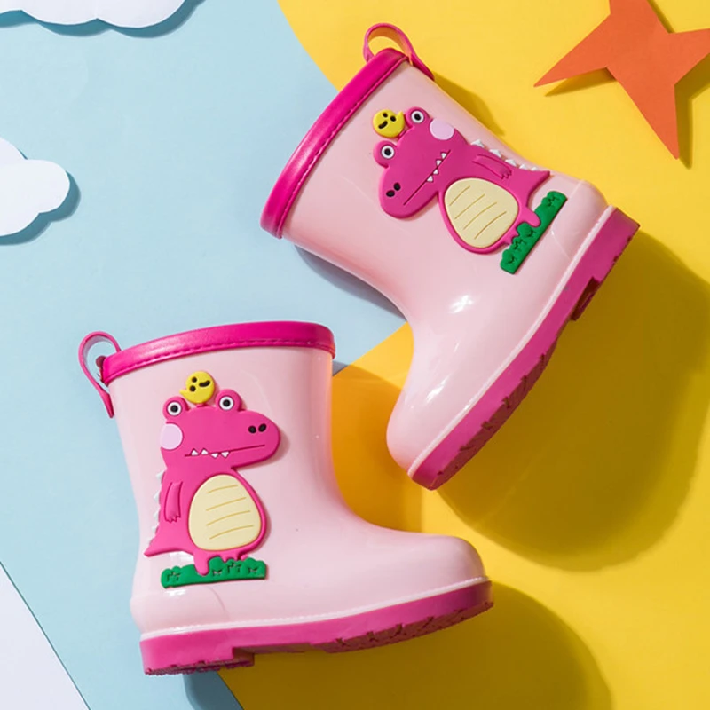 Kids Rain Boots PVC Cartoon Dinosaur Boys Rubber Boots Waterproof Girl Water Shoes Children Rainboot Baby Non-slip Boots
Kids Rain Boots PVC Cartoon Dinosaur Boys Rubber Boots Waterproof Girl Water Shoes Children Rainboot Baby Non-slip Boots
