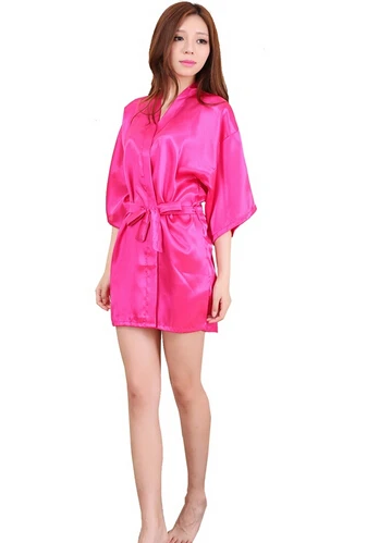 Women Silk Satin Short Night Robe Solid Kimono Robe Fashion Bath Robe Sexy Bathrobe Peignoir Femme Wedding Bride Bridesmaid Robe
Women Silk Satin Short Night Robe Solid Kimono Robe Fashion Bath Robe Sexy Bathrobe Peignoir Femme Wedding Bride Bridesmaid Robe