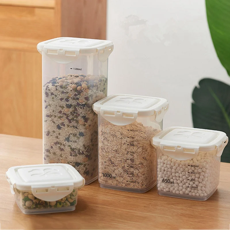 Food Sealed Jar Kitchen Transparent Storage Cans Grains Beans Storage Organizer Food Containers Refrigerator Storage Boxes
Food Sealed Jar Kitchen Transparent Storage Cans Grains Beans Storage Organizer Food Containers Refrigerator Storage Boxes