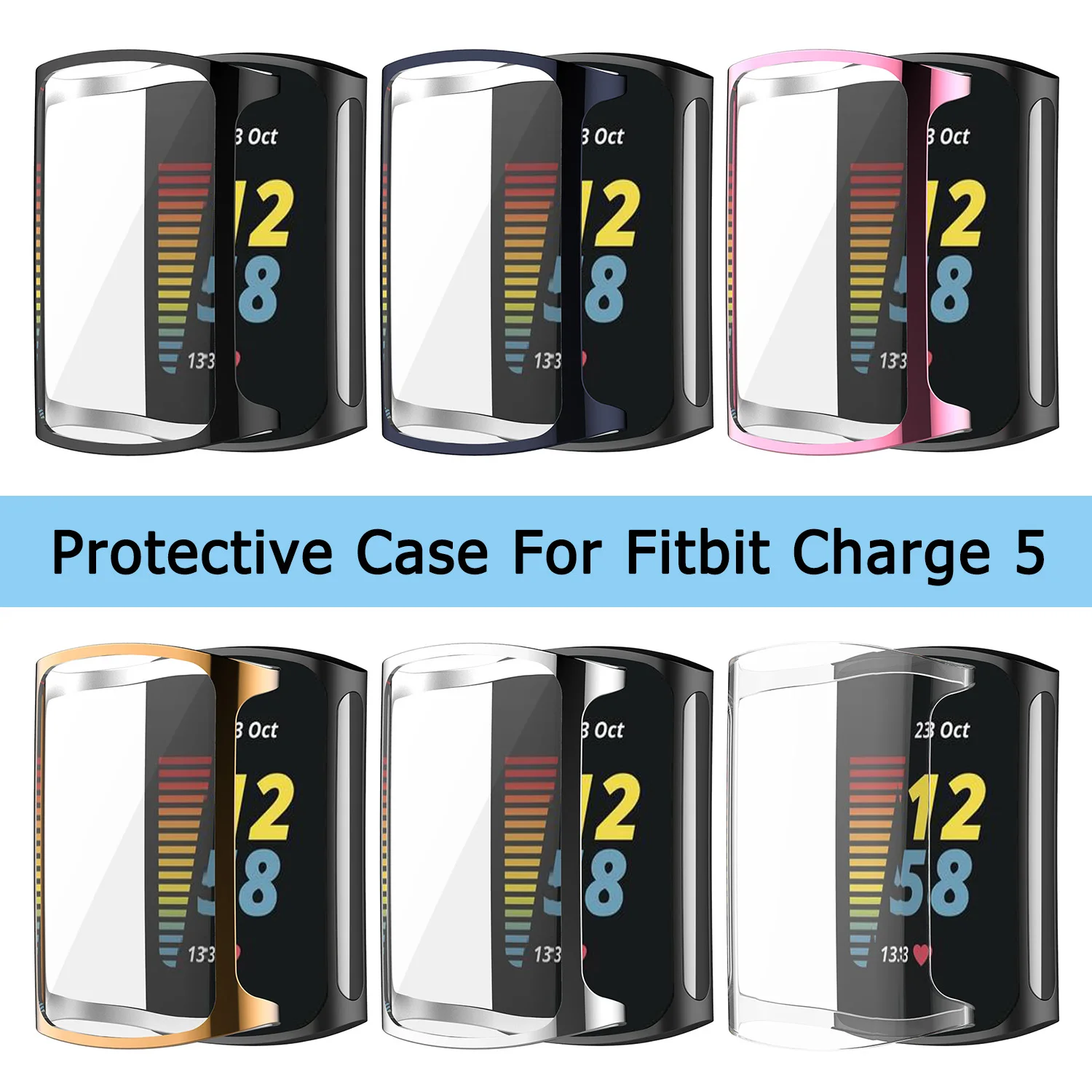 Мягкий защитный чехол для часов Fitbit Charge 5, легкий бампер из ТПУ с защитой от царапин
Мягкий защитный чехол для часов Fitbit Charge 5, легкий бампер из ТПУ с защитой от царапин