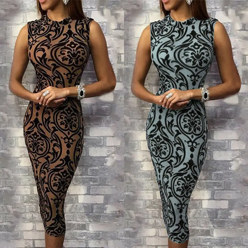 Hirigin Elegant Fashion Summer Women Sexy Bodycon Dress Sleeveless Evening Party Formal Midi Dress
Hirigin Elegant Fashion Summer Women Sexy Bodycon Dress Sleeveless Evening Party Formal Midi Dress