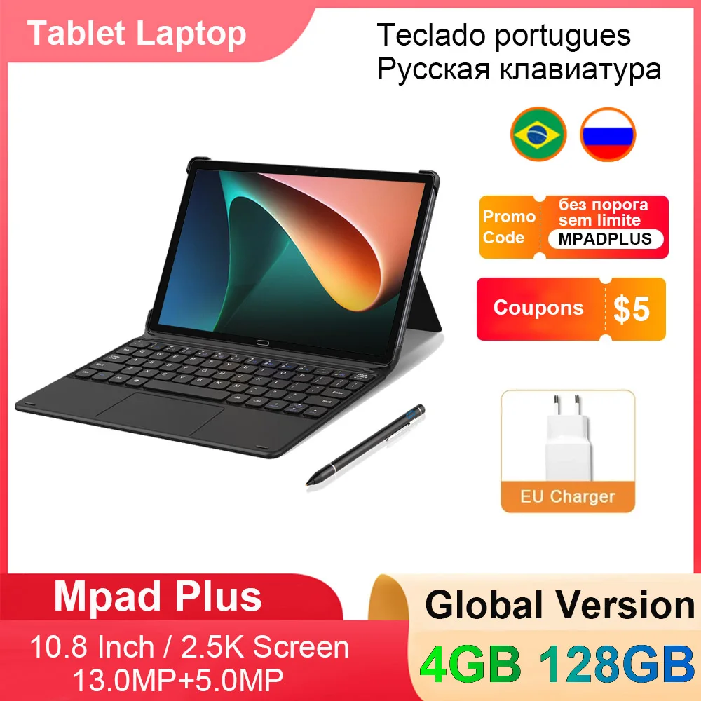 Global Version Mpad plus Deca Core 10.8 inch 2.5K FHD Screen 2560*1600 2 In 1 Tablet Android 4G LTE Tablet With keyboard
Global Version Mpad plus Deca Core 10.8 inch 2.5K FHD Screen 2560*1600 2 In 1 Tablet Android 4G LTE Tablet With keyboard