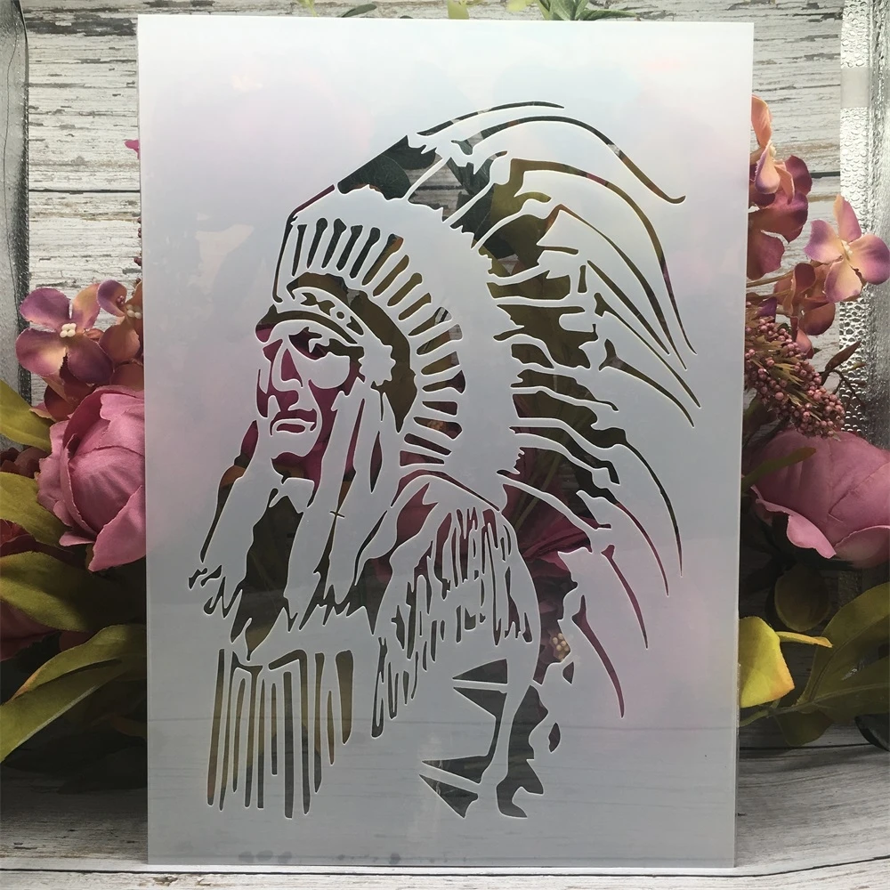 A4 29cm Old Leader Chief DIY Layering Stencils Wall Painting Scrapbook Coloring Embossing Album Decorative Template
A4 29cm Old Leader Chief DIY Layering Stencils Wall Painting Scrapbook Coloring Embossing Album Decorative Template