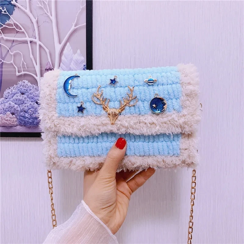 2021New Year Women's Accessories Clothing Shoulder Bag Bag DIY Handmade Wool Crocheted Purse Cotton Material Suit Making Handbag
2021New Year Women's Accessories Clothing Shoulder Bag Bag DIY Handmade Wool Crocheted Purse Cotton Material Suit Making Handbag
