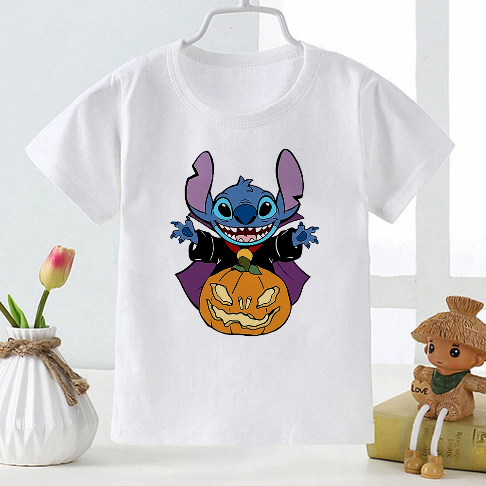 Disney Halloween Stitch's Cosplay Children T-Shirts Round Neck Short Sleeve Dropship Fashion Cartoon Print T Shirts Unisex Kids
Disney Halloween Stitch's Cosplay Children T-Shirts Round Neck Short Sleeve Dropship Fashion Cartoon Print T Shirts Unisex Kids