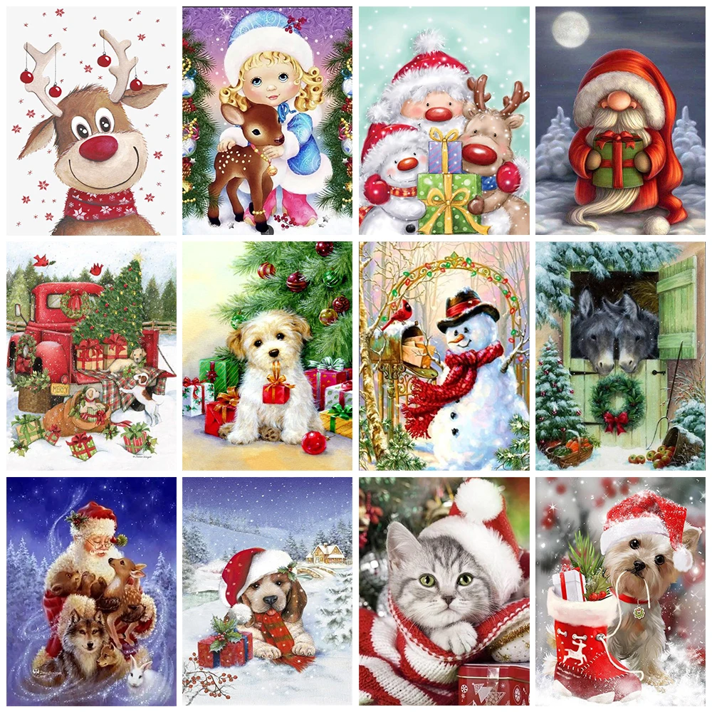 5D Diamond Painting Full Drill Round Christmas Snowman Diamond mosaic large size Embroidery Snow House Landscape Mosaic Cross St
5D Diamond Painting Full Drill Round Christmas Snowman Diamond mosaic large size Embroidery Snow House Landscape Mosaic Cross St