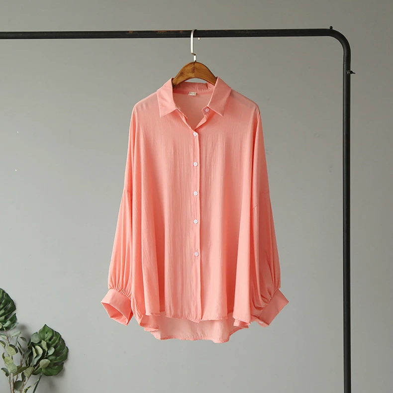 Blue Girls Shirts Loose Plus Size Colorful Shirt Thin Long Lantern Sleeve Top Casual Ladies Blouses Oversize Collar Button Shirt
Blue Girls Shirts Loose Plus Size Colorful Shirt Thin Long Lantern Sleeve Top Casual Ladies Blouses Oversize Collar Button Shirt