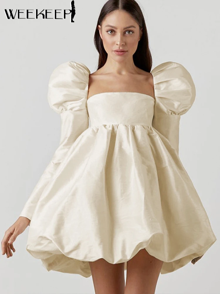 Weekeep Elegant Ball Gown Dresses Summer Sexy Loose Square Collar Puff Sleeve Short Dresses Y2k Aesthetic Vintage Beach Sundress
Weekeep Elegant Ball Gown Dresses Summer Sexy Loose Square Collar Puff Sleeve Short Dresses Y2k Aesthetic Vintage Beach Sundress