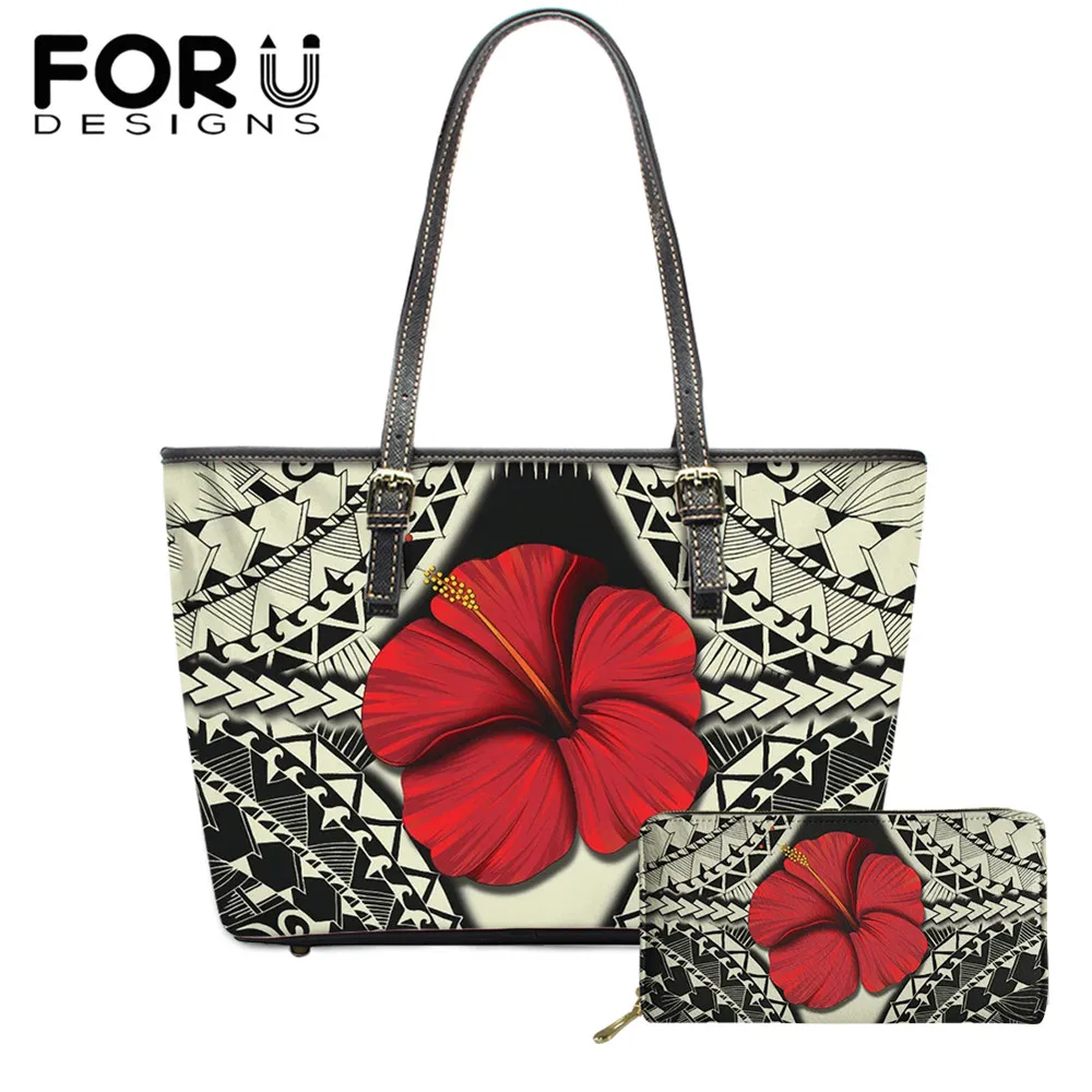 FORUDESIGNS Luxury Designer Handbag&Purse Set Hibiscus Polynesia Tribe Design Shopper Shoulder Sac Beach Casual Bags for Girls
FORUDESIGNS Luxury Designer Handbag&Purse Set Hibiscus Polynesia Tribe Design Shopper Shoulder Sac Beach Casual Bags for Girls