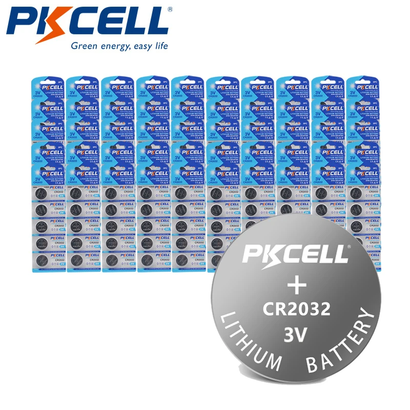 150Pcs PKCELL 2032 CR2032 DL2032 Cr 2032 3V Battery 210mAh Lithium Button Coin Batteries For Watch Clock Calculator Flashlights
150Pcs PKCELL 2032 CR2032 DL2032 Cr 2032 3V Battery 210mAh Lithium Button Coin Batteries For Watch Clock Calculator Flashlights
