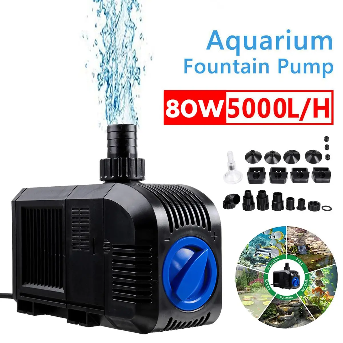 Погружной фонтанный насос, бесшумная помпа 7/8/20/35/45/55/80 Вт, с регулируемым фильтром потока воды, для пруда, аквариума
Погружной фонтанный насос, бесшумная помпа 7/8/20/35/45/55/80 Вт, с регулируемым фильтром потока воды, для пруда, аквариума