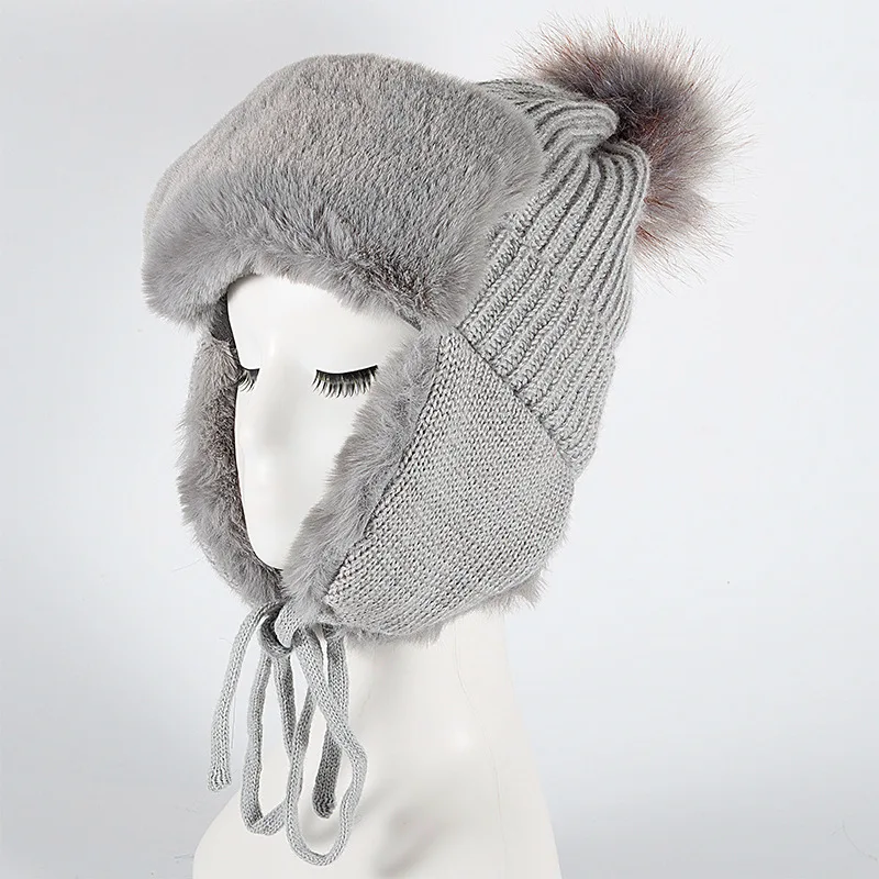 FashionWinter Women's Knitting Plush Thickening Stripe Wool Ball Warm Ear Protective Skullies Beanies Outdoor Windproof Hat 
FashionWinter Women's Knitting Plush Thickening Stripe Wool Ball Warm Ear Protective Skullies Beanies Outdoor Windproof Hat