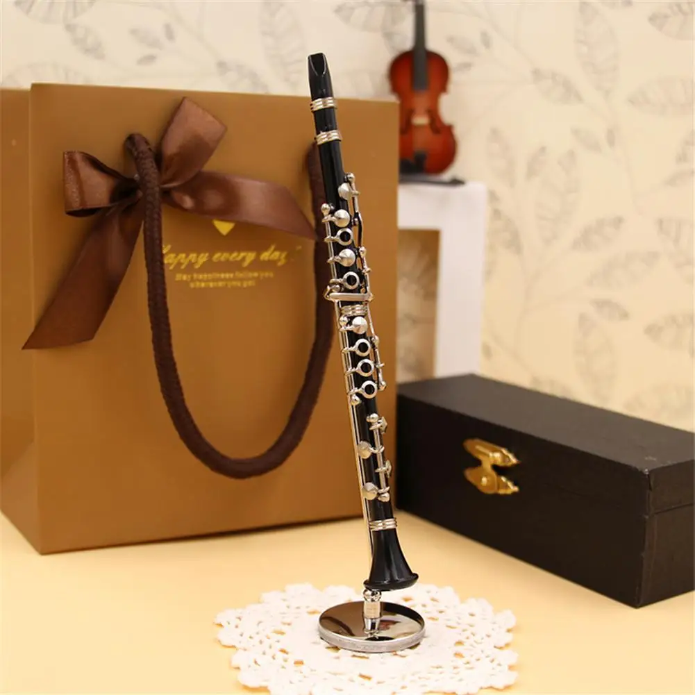 Mini Clarinet Model Musical Instrument Miniature Desk Decor Display Bass Clarinet With Black Leather Box + Bracket
Mini Clarinet Model Musical Instrument Miniature Desk Decor Display Bass Clarinet With Black Leather Box + Bracket
