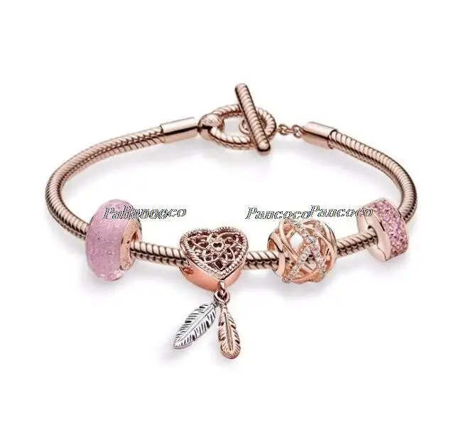 925 Sterling Silver Openwork Heart & Two Feathers Dreamcatcher Beaded Bracelet For Women Wedding Gift Fashion Jewelry
925 Sterling Silver Openwork Heart & Two Feathers Dreamcatcher Beaded Bracelet For Women Wedding Gift Fashion Jewelry