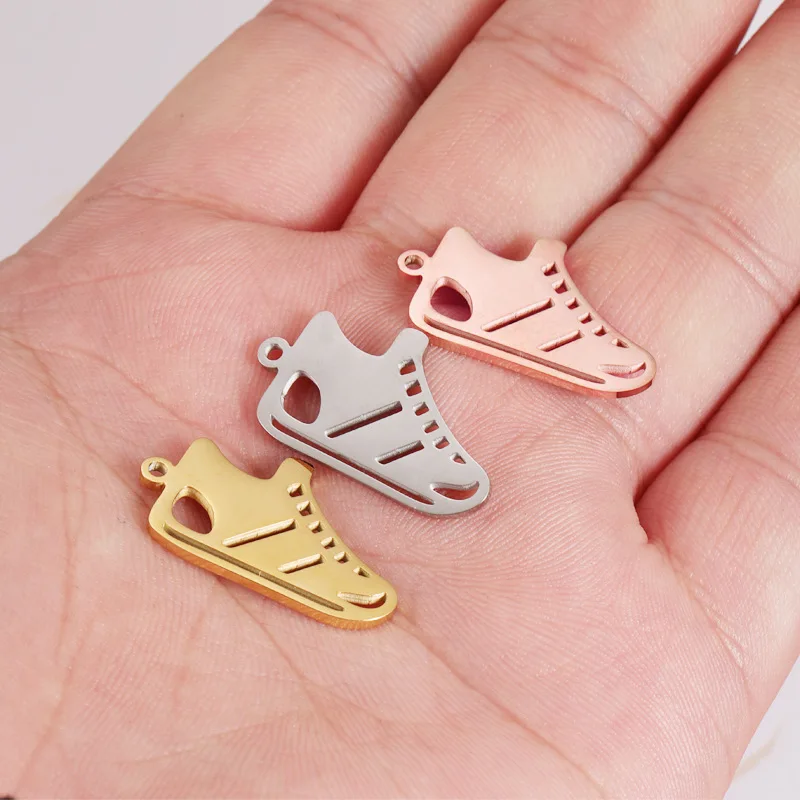 30pc 15*26mm Gold color fashion Stainless Steel Material Sports Shoes charm for DIY Handmade Necklace Jewelry Making wholesale
30pc 15*26mm Gold color fashion Stainless Steel Material Sports Shoes charm for DIY Handmade Necklace Jewelry Making wholesale