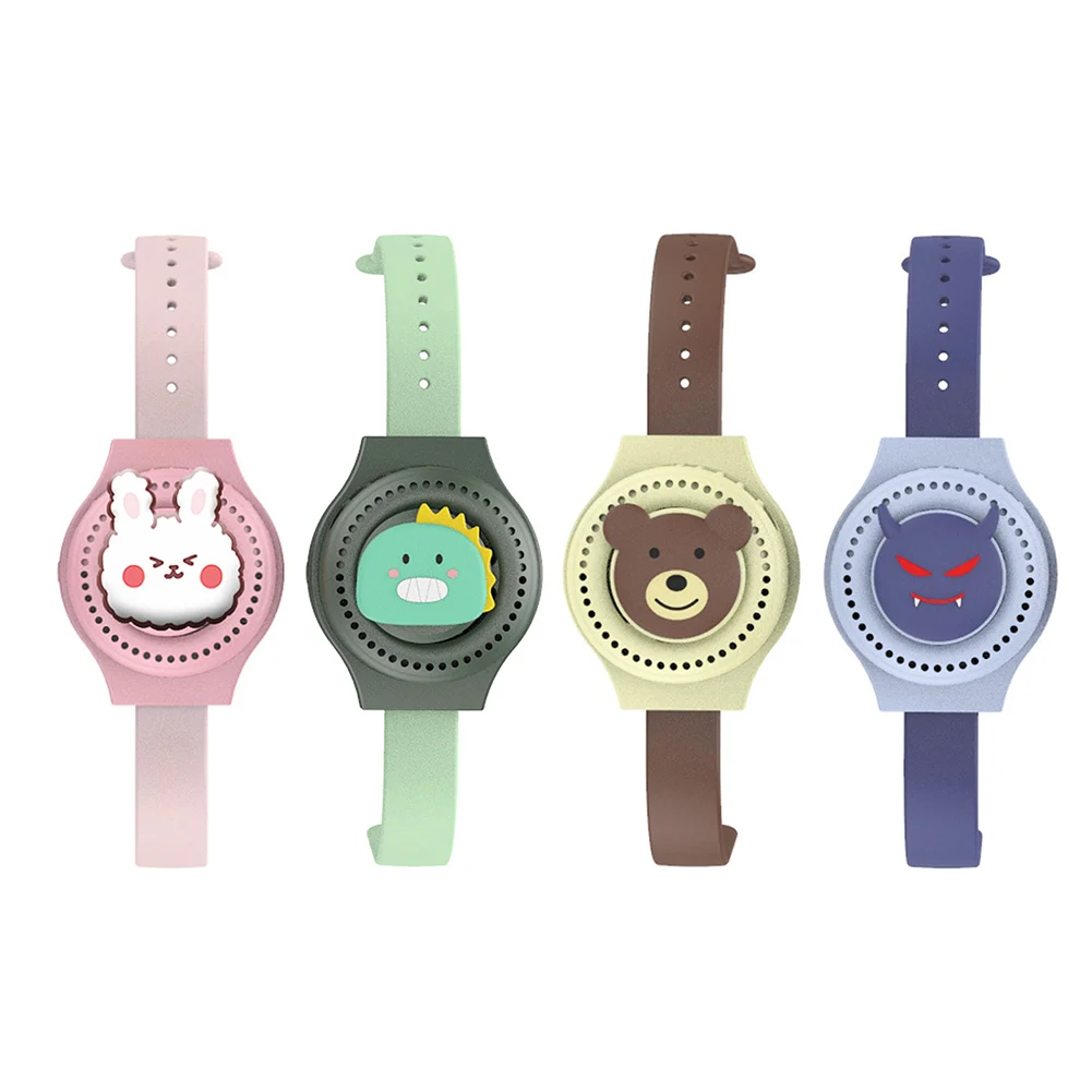 

Cute 3 Gears Adjustable Wrist Watch Fan Portable Bladeless USB Rechargeable Air Cooling Summer Personal Fan for Students Kids
