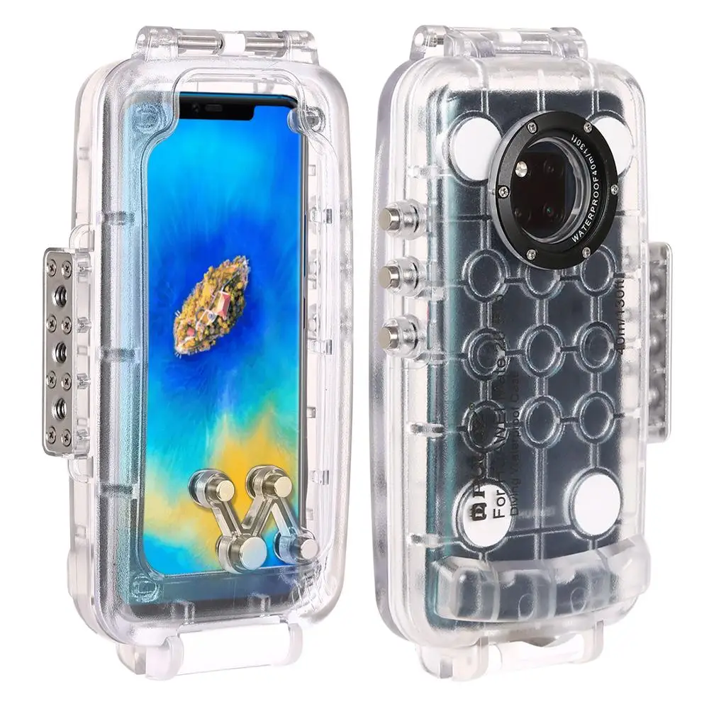 

PULUZ 40m/130ft Waterproof Diving Housing Photo Video Taking Underwater Cover Case for Huawei Mate 20 Pro