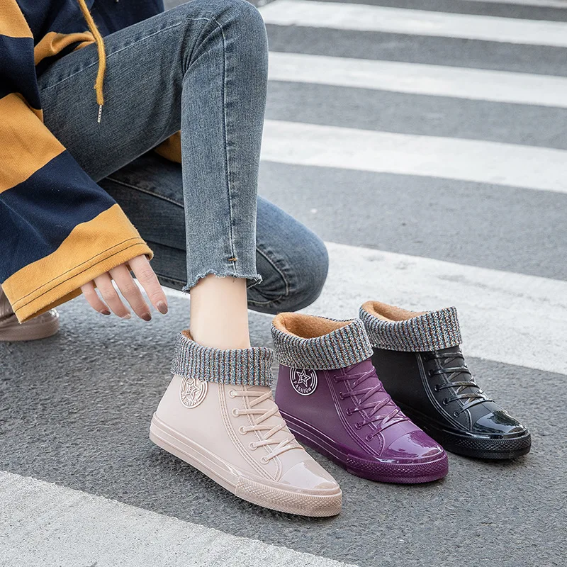 Pvc Waterpro Ankle Boots Shoes Women Rainboots with Fur Sock 2022 Autumn New Female High Top Warm Boots Rubber Rain Boot Shoes
Pvc Waterpro Ankle Boots Shoes Women Rainboots with Fur Sock 2022 Autumn New Female High Top Warm Boots Rubber Rain Boot Shoes