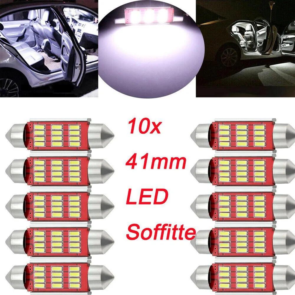 10X Автомобильный свет для отделения s 6500K 41 мм Светодиодная лампа C5W C10W супер яркий 4014 интерьер автомобиля лампа для чтения Doom
10X Автомобильный свет для отделения s 6500K 41 мм Светодиодная лампа C5W C10W супер яркий 4014 интерьер автомобиля лампа для чтения Doom