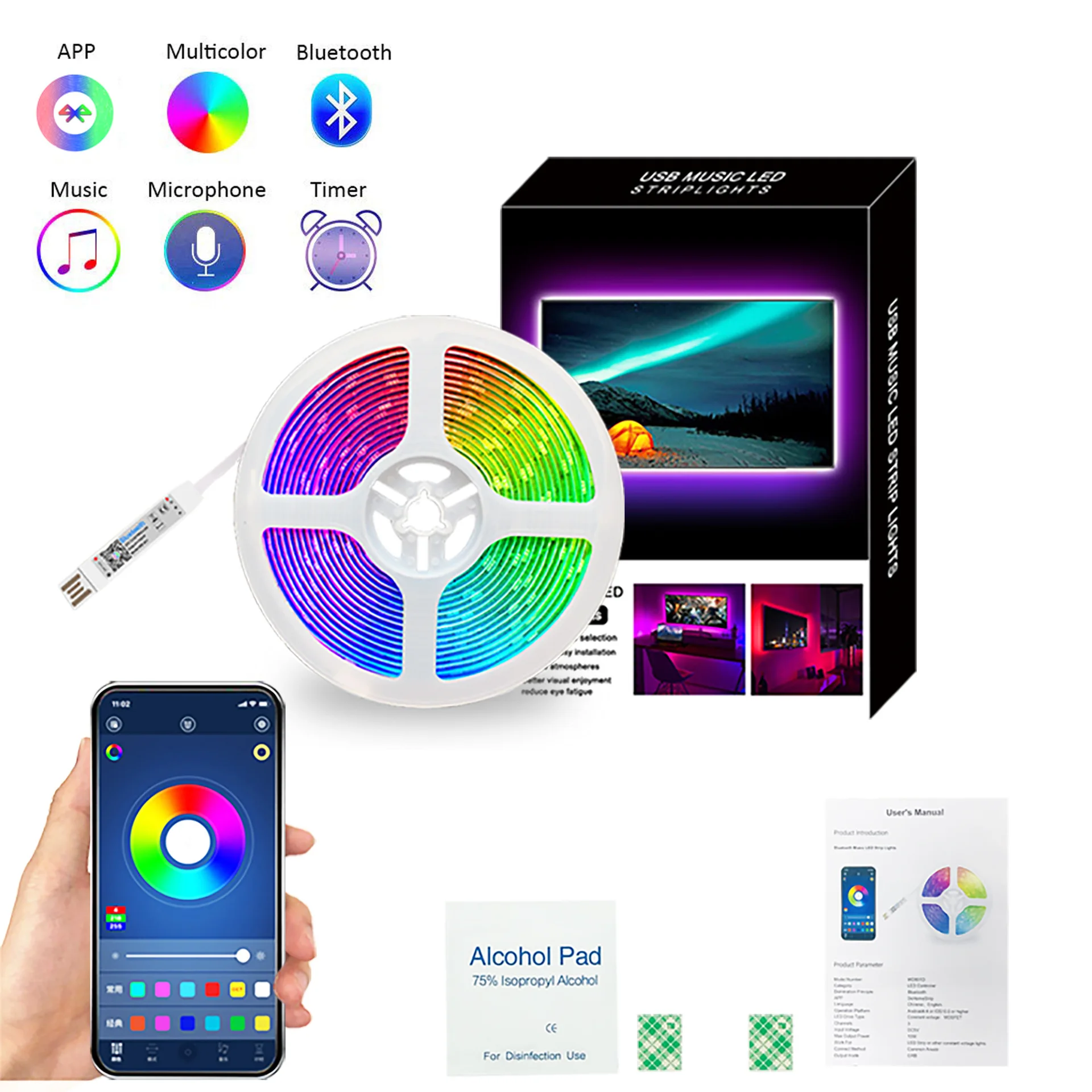 Светодиодная полоса освещения 5050RGB 5В Bluetooth USB музыкальная световая полоса для телевизора фоновая полоса освещения декор комнаты романтичес...
Светодиодная полоса освещения 5050RGB 5В Bluetooth USB музыкальная световая полоса для телевизора фоновая полоса освещения декор комнаты романтичес...