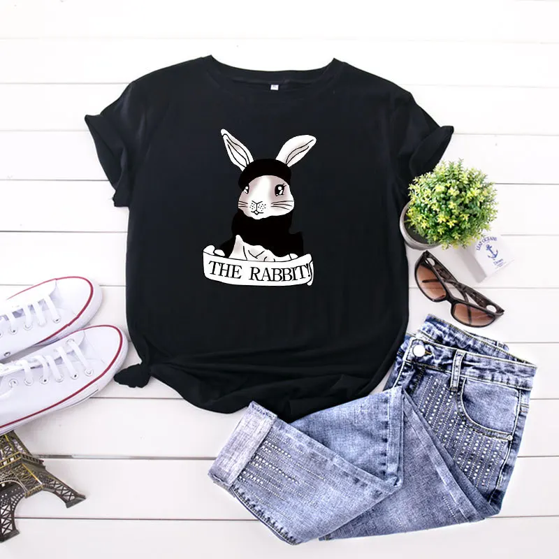 The Rabbit white Tshirt Harajuku Black Grey Rabbit printed T Shirt vogue pretty girl clothing Leisure female T-shirt Tops
The Rabbit white Tshirt Harajuku Black Grey Rabbit printed T Shirt vogue pretty girl clothing Leisure female T-shirt Tops
