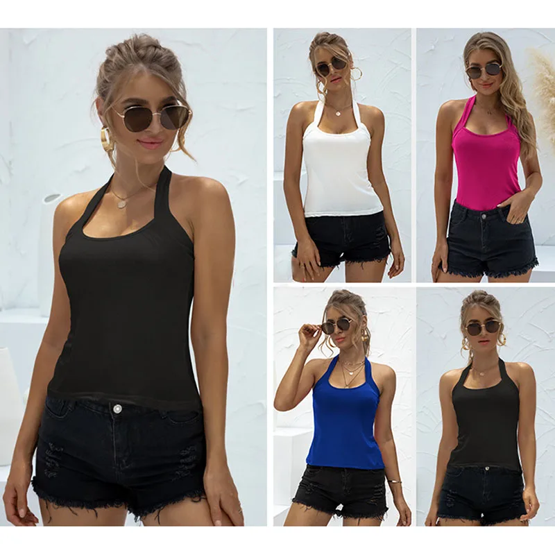 Bikoles 2021 Summer Beach Halter Tops Women's Vest New Fashion Casual Solid Sexy Backless Slim Sleeveless Plus Size Ladies Vest
Bikoles 2021 Summer Beach Halter Tops Women's Vest New Fashion Casual Solid Sexy Backless Slim Sleeveless Plus Size Ladies Vest