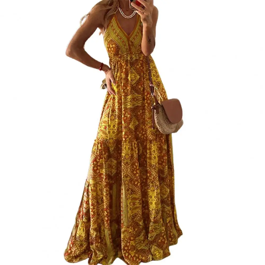 80% Hot Sell Ladies Loose Dress Casual Ethnic Style Print Deep V Neck Sexy Dress for Outdoor
80% Hot Sell Ladies Loose Dress Casual Ethnic Style Print Deep V Neck Sexy Dress for Outdoor