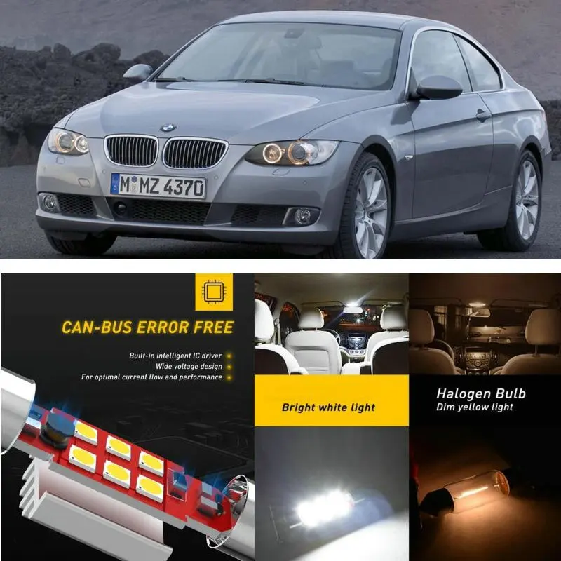 LED Interior Car Lights For Bmw e92 Coupe Interior rear trunk glove box make-up mirror lighting error free
LED Interior Car Lights For Bmw e92 Coupe Interior rear trunk glove box make-up mirror lighting error free