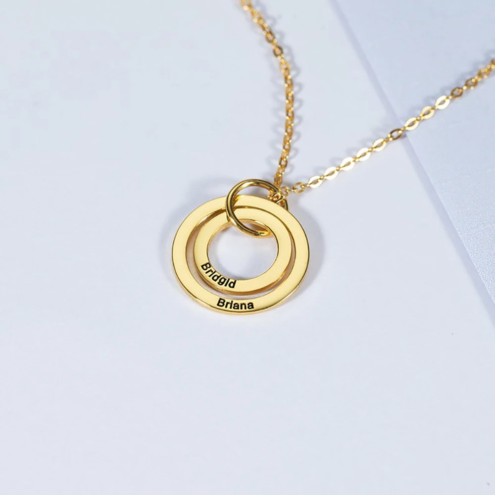 Dainty Tiny Round Double Hoop Charm Custom Name Stainless Steel Pendant Necklace for Women Personalized Couple Jewelry Girl Gift
Dainty Tiny Round Double Hoop Charm Custom Name Stainless Steel Pendant Necklace for Women Personalized Couple Jewelry Girl Gift