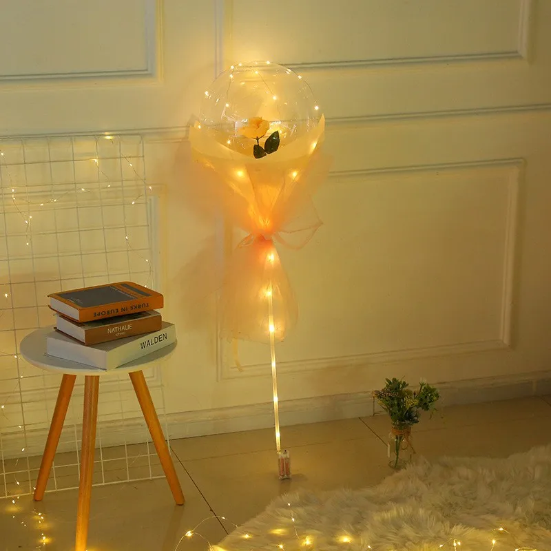 LED Luminous Balloon Roses Bouquet Transparent Bobo Ball Rose Valentines Day Gift Birthday Party Wedding Decoration Balloons
LED Luminous Balloon Roses Bouquet Transparent Bobo Ball Rose Valentines Day Gift Birthday Party Wedding Decoration Balloons