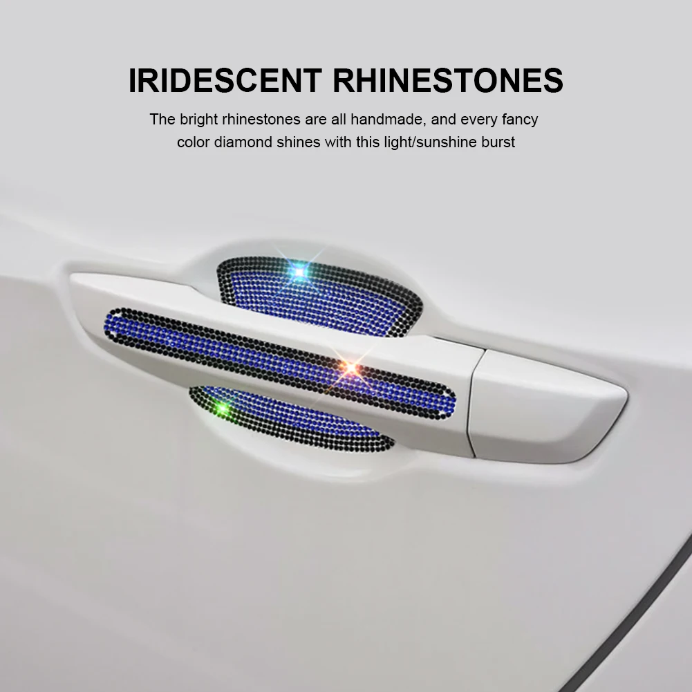 8pcs Bling Car Kit Car Door Handle Protector Shiny Rhinestones Scratch-Resistant Stickers Door Cup Handle Protective Film
8pcs Bling Car Kit Car Door Handle Protector Shiny Rhinestones Scratch-Resistant Stickers Door Cup Handle Protective Film