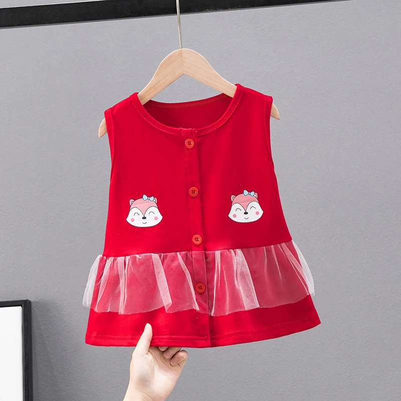 Baby Girl Clothes Cotton Children Sleeveless Vest Cute Princess Dress Cartoon Anime Fox Print Fashion Mesh Newborn Infant Outfit
Baby Girl Clothes Cotton Children Sleeveless Vest Cute Princess Dress Cartoon Anime Fox Print Fashion Mesh Newborn Infant Outfit