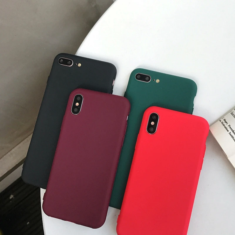 

Чехол-накладка для iphone se 5s, 5, 6s, 6, 7, 8 plus, силикон, ТПУ, матовый, ярких цветов