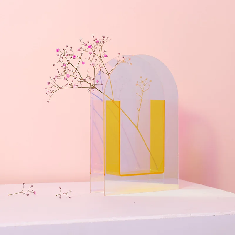 Colorful Geometric Transparent Acrylic Vase Decoration Modern Simple Art Vase Living Room Flower Arrangement Decoration Gifts
Colorful Geometric Transparent Acrylic Vase Decoration Modern Simple Art Vase Living Room Flower Arrangement Decoration Gifts