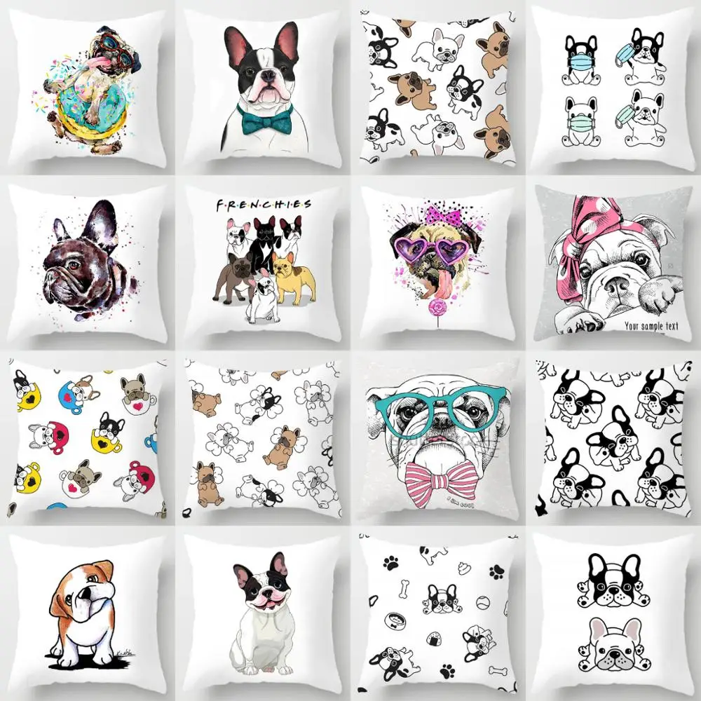 ZENGIA French Bulldog Cushion Cover Sofa Dog Pillow Cover For Home Decoration Sofa Chair Car Decorative Pillows Pillowcase
ZENGIA French Bulldog Cushion Cover Sofa Dog Pillow Cover For Home Decoration Sofa Chair Car Decorative Pillows Pillowcase