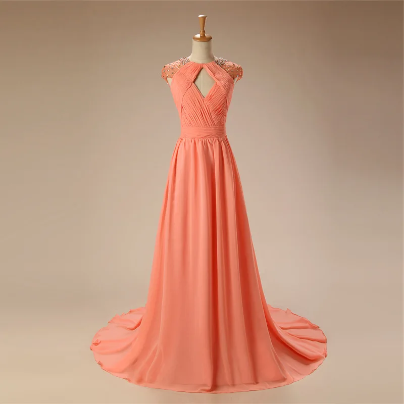 Sexy Orange Backless Evening Dresses Long Beaded Chiffon Plus Size Evening Gowns For Women Custom Made Formal Dress Elegant 2019
Sexy Orange Backless Evening Dresses Long Beaded Chiffon Plus Size Evening Gowns For Women Custom Made Formal Dress Elegant 2019