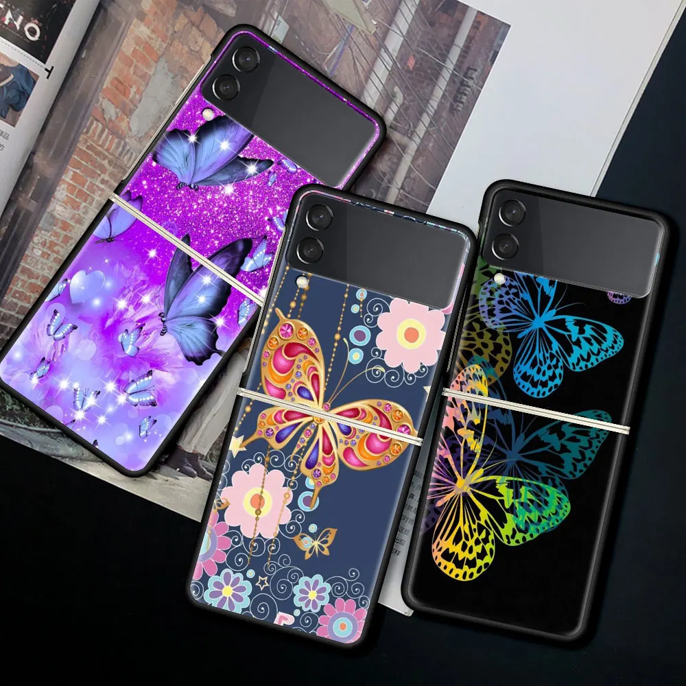 Case For Samsung Galaxy Z Flip 3 Black Hard Phone Cover Z Flip3 5G Shockproof Bumper ZFlip 3 Shell Fundas Purple Butterfly Coque
Case For Samsung Galaxy Z Flip 3 Black Hard Phone Cover Z Flip3 5G Shockproof Bumper ZFlip 3 Shell Fundas Purple Butterfly Coque