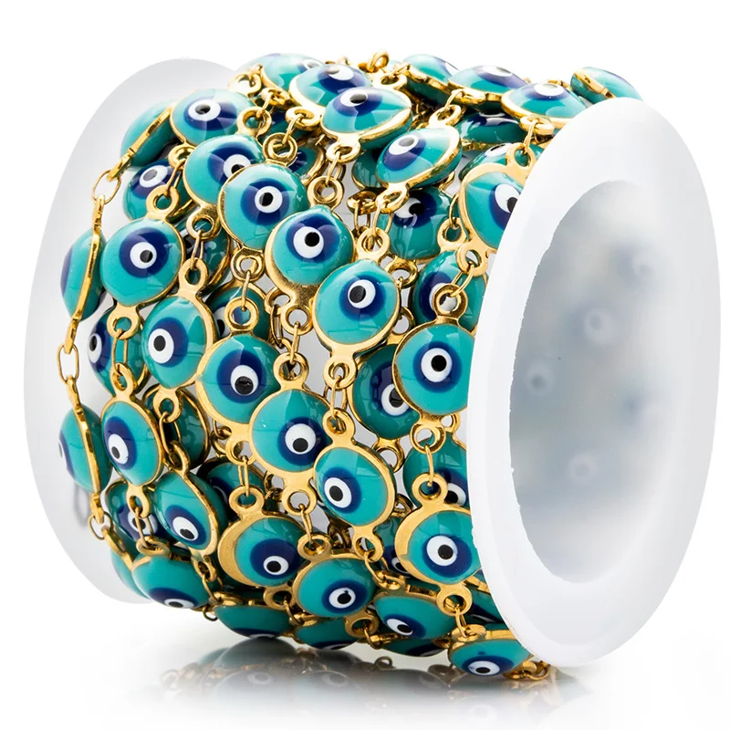 WIWI Evil Eye Necklace Handmade Turkish Glass and 18k gold Plating Chains Components for Jewelry Making Necklace Bracelet 8mm
WIWI Evil Eye Necklace Handmade Turkish Glass and 18k gold Plating Chains Components for Jewelry Making Necklace Bracelet 8mm