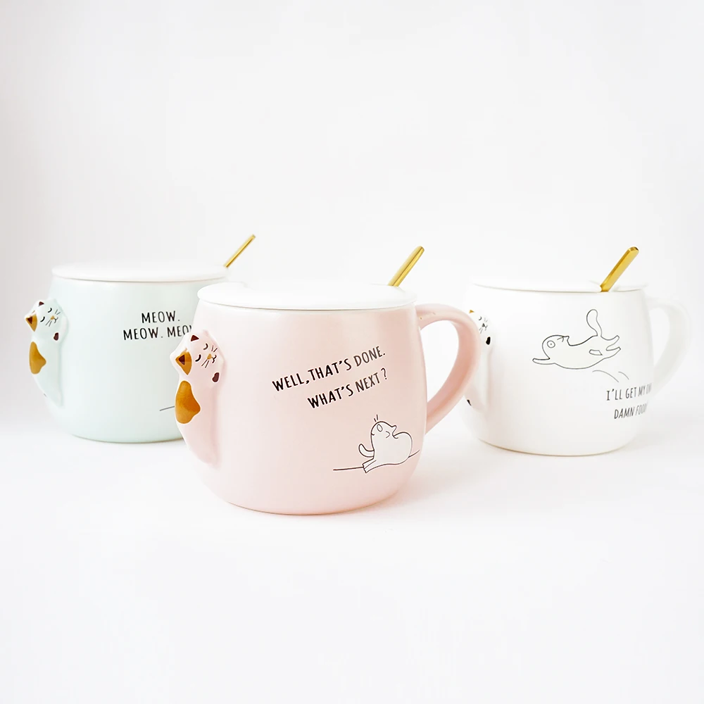 Coffee Milk Juice Ceramic Cup Creative Cat Lying Ceramic Cup with Cover Spoon Friends Gift Teacup Water Cup Pottery Drinkware
Coffee Milk Juice Ceramic Cup Creative Cat Lying Ceramic Cup with Cover Spoon Friends Gift Teacup Water Cup Pottery Drinkware