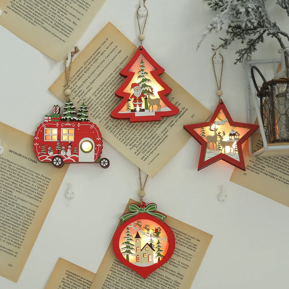 1pcs Christmas Decorations Hollow Wooden Pendants Creative Light Car Tree Ornaments
1pcs Christmas Decorations Hollow Wooden Pendants Creative Light Car Tree Ornaments