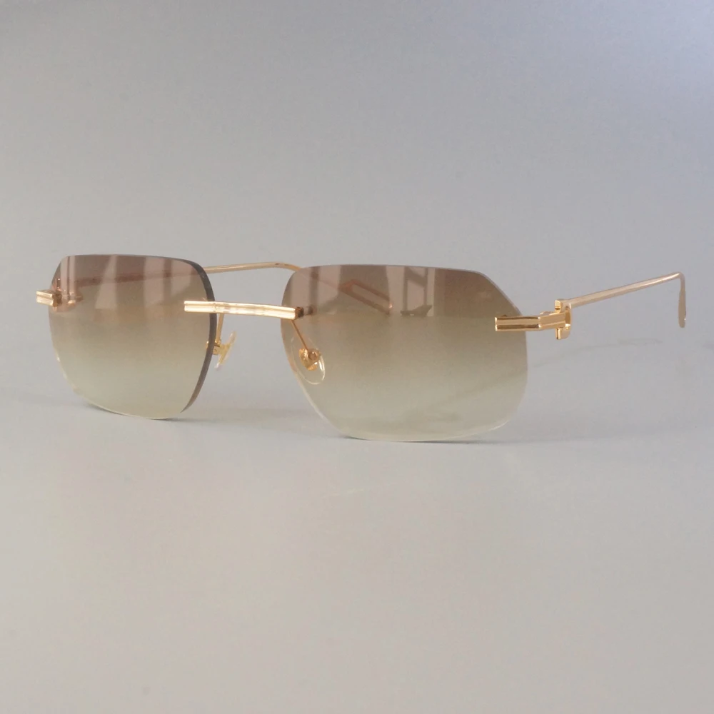 Солнечные очки без оправы в стиле ретро модные дизайнерские солнцезащитные
