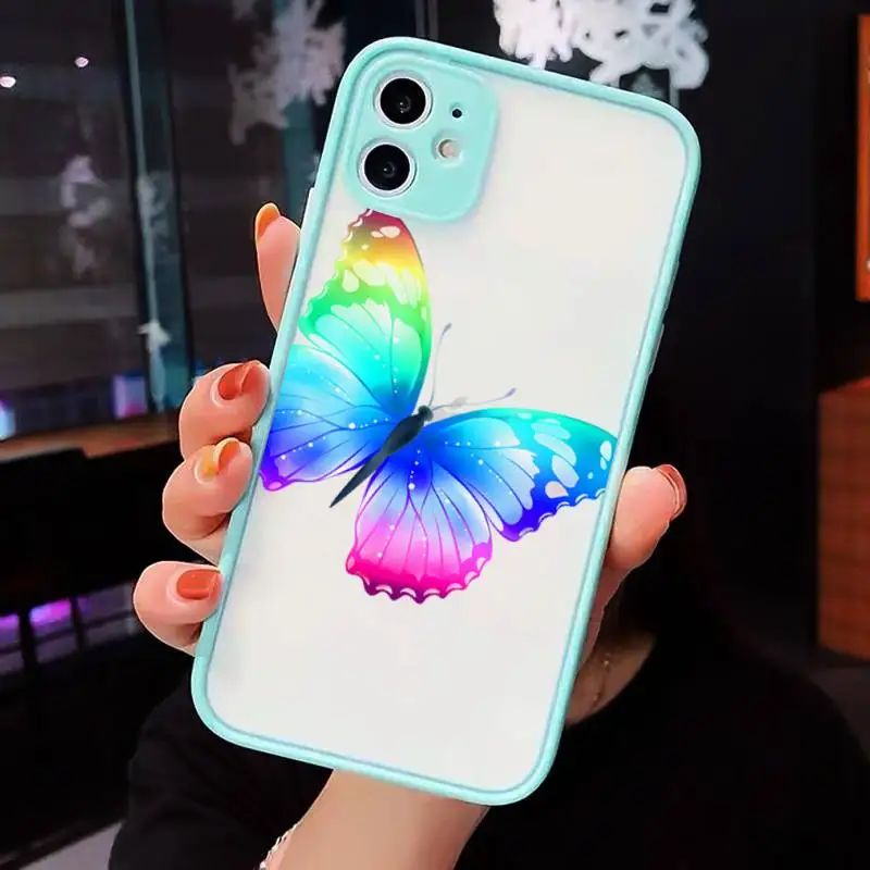 Cute Butterfly Phone Cases Matte transparent For blue iPhone 12 Mini 11 Pro XR XS Max 7 8 Plus X Back Cover
Cute Butterfly Phone Cases Matte transparent For blue iPhone 12 Mini 11 Pro XR XS Max 7 8 Plus X Back Cover
