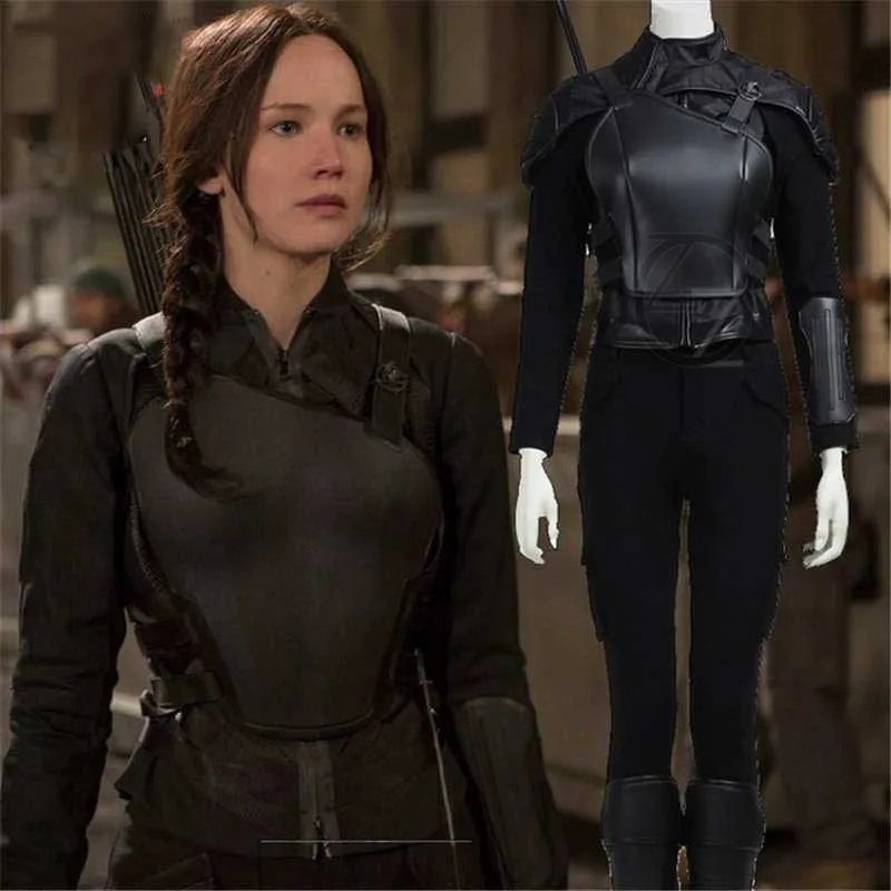 The Hunger Games Katniss Everdeen карнавальный костюм на Хэллоуин для взрослых черного цвета