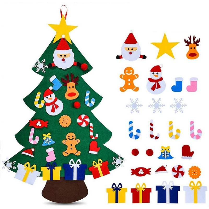DIY Felt Christmas Tree for DIY Christmas Decorations, Wall Hanging Christmas Tree Home Decoration, Gifts for Children
DIY Felt Christmas Tree for DIY Christmas Decorations, Wall Hanging Christmas Tree Home Decoration, Gifts for Children