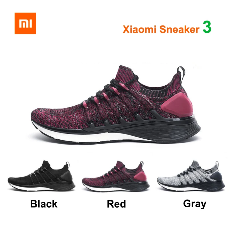 Оригинальные Xiaomi Mijia кроссовки 3 мужские уличные спортивные Uni moulding 3D Fishbone Lock system