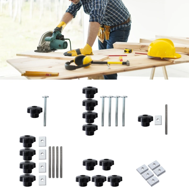 Handle T-slot Slider Miter T-track Jig Screw Fixture Table Saw Router Chute Rail Special Accessories Woodworking Tool Set 
Handle T-slot Slider Miter T-track Jig Screw Fixture Table Saw Router Chute Rail Special Accessories Woodworking Tool Set