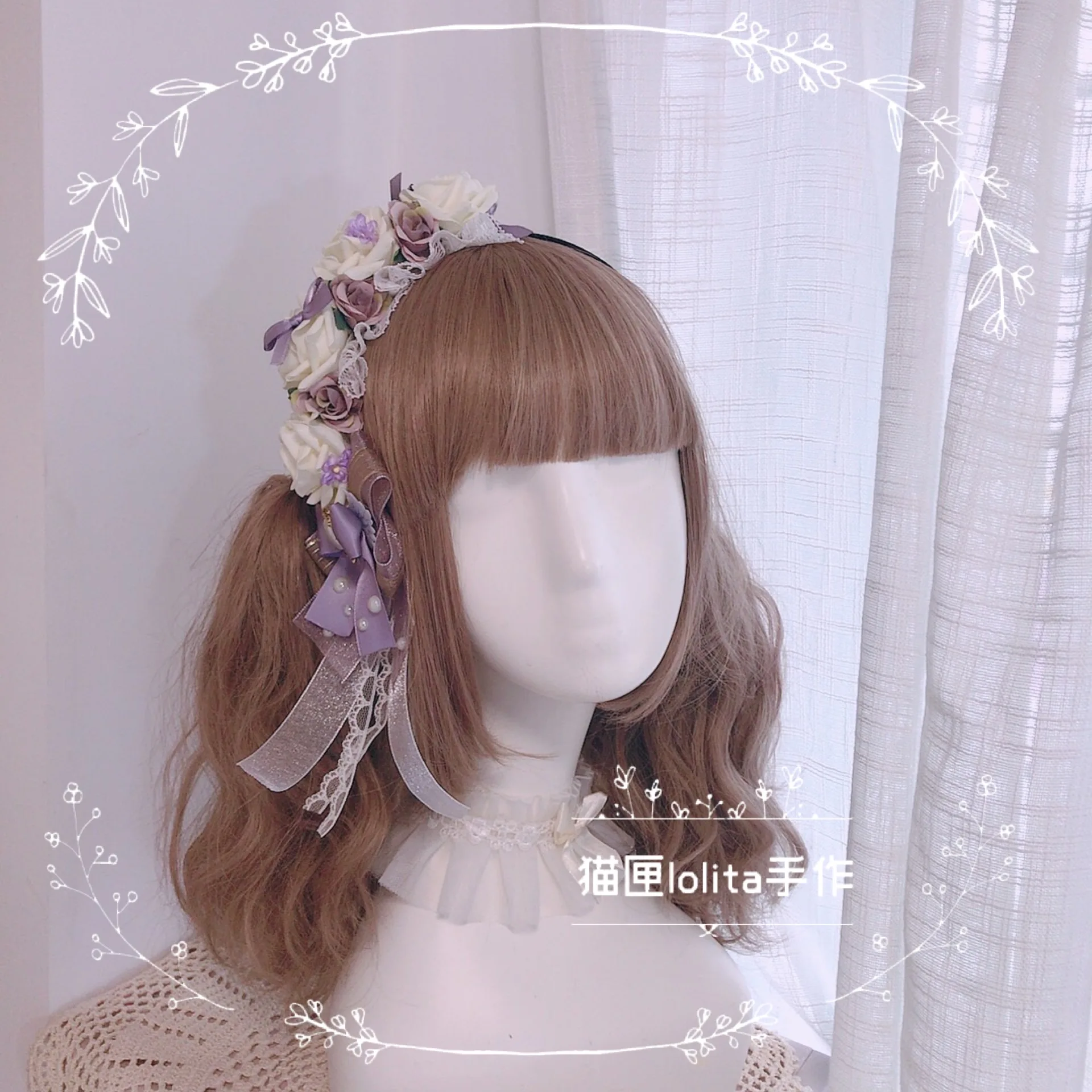 Soft Sister Girl French style Headwear heaven girl Smoke purple Lace Flower seashell KC Cosplay lolita Tea Party Hair Hoop Props
Soft Sister Girl French style Headwear heaven girl Smoke purple Lace Flower seashell KC Cosplay lolita Tea Party Hair Hoop Props