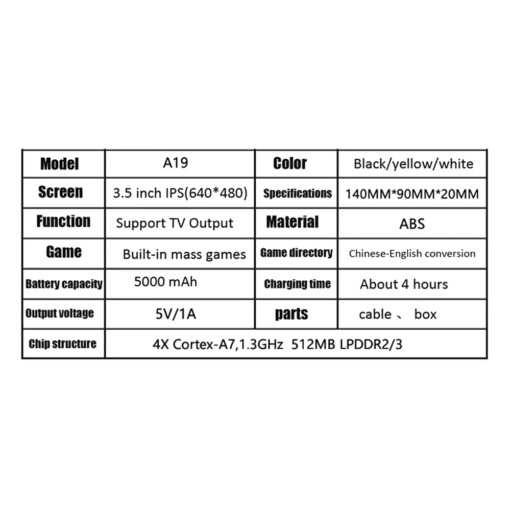 A19 Android Supretro Handheld Game Console 3.5 inch IPS Screen Built-in 2000+ Games Support WiFi Download 4 People Play
A19 Android Supretro Handheld Game Console 3.5 inch IPS Screen Built-in 2000+ Games Support WiFi Download 4 People Play